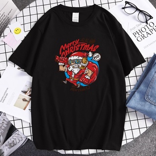 Santa Claus Merry Christmas Printed Men T Shirts Street Fashion Tops Short Sleeve  Shirts Simplicity Soft T Shirt 471