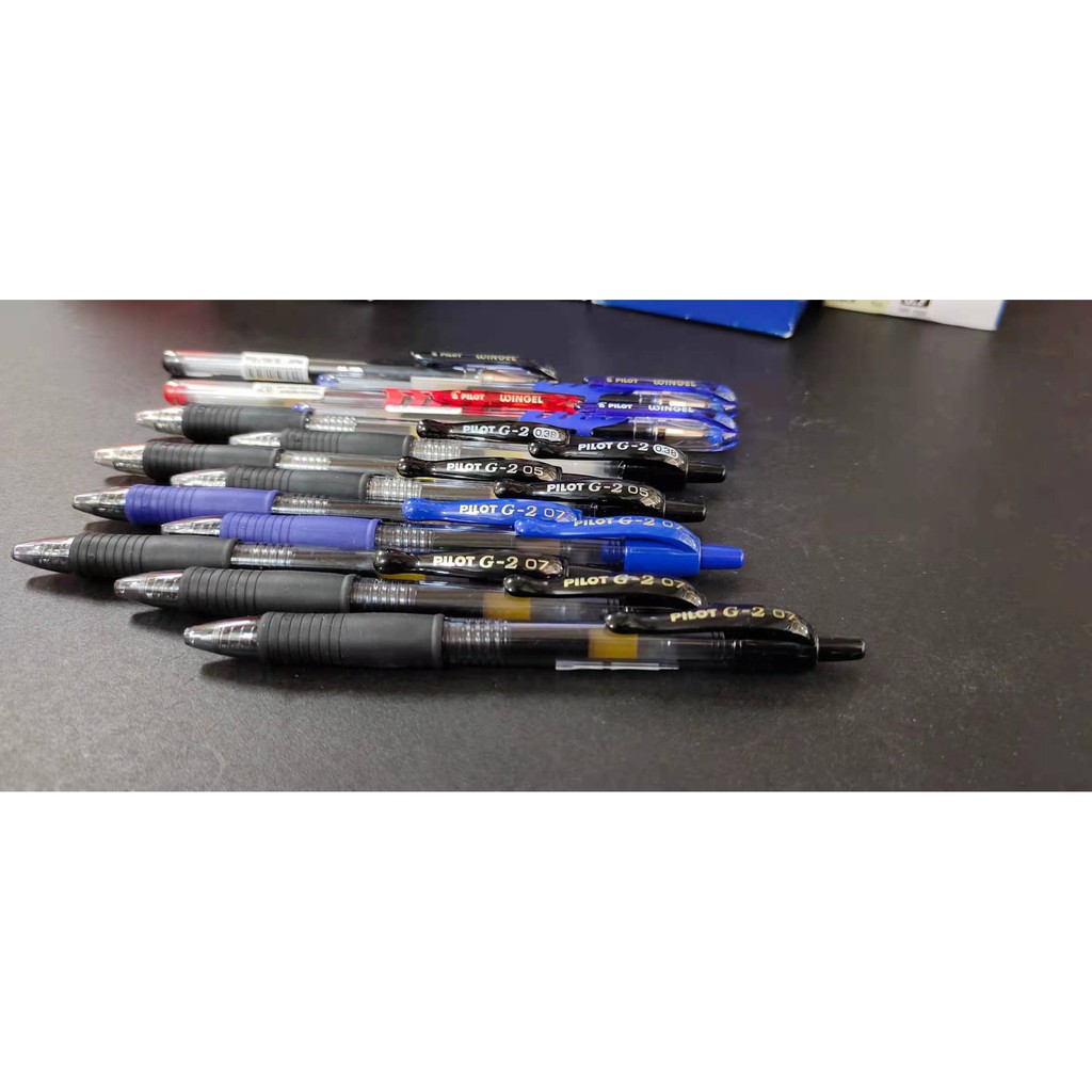 Pilot G2 Gel Ink Pen / Wingel Gel Ink Pen / BP-1 RT Ball Pen (น้ําเงิน, ดํา & แดง) 0.38MM , 0.5MM , 
