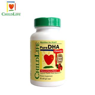 ChildLife Essentials Pure DHA Soft Gel Capsules for Babys Kids Child life ชีวิตเด็ก เอสเซนเชียลเพียว DHA ซอฟเจลแคปซูล