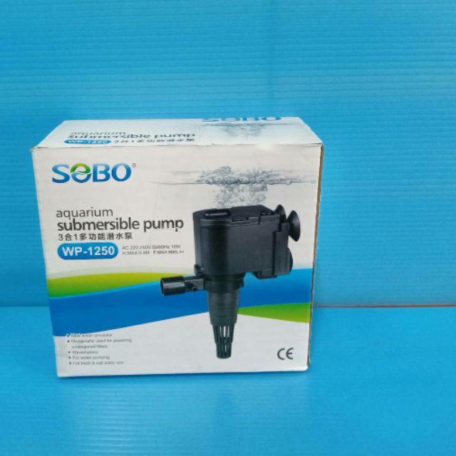 ปั้มน้ำSOBO WP-1250#ปั้มน้ำในตู้ปลาเหมาะสำหรับตู้ปลาขนาด24นิ้ว