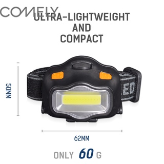 COMELY ไฟหน้า ไฟตั้งแคมป์ เซนเซอร์ไฟ COB LED 3W แบตเตอรี่ AAA 3 ก้อน