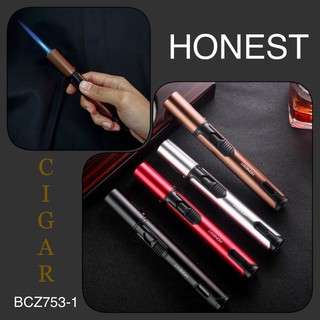 HONEST รุ่น BCZ753-1 JET ไฟแช็กแบบไฟฟู่ เอนกประสงค์ 1300 องศา ทรงซิการ์