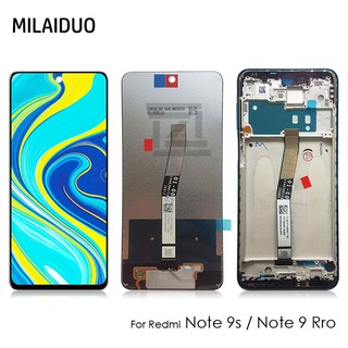 Original หน้าจอสัมผัส LCD ดิจิไทเซอร์ สําหรับ Xiaomi Redmi Note 9 Pro Redmi Note 9S LCD