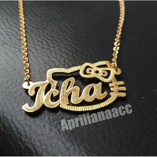 Name Necklace | เครื่องประดับสร้อยคอป้ายชื่อแกะสลักไทเทเนียม