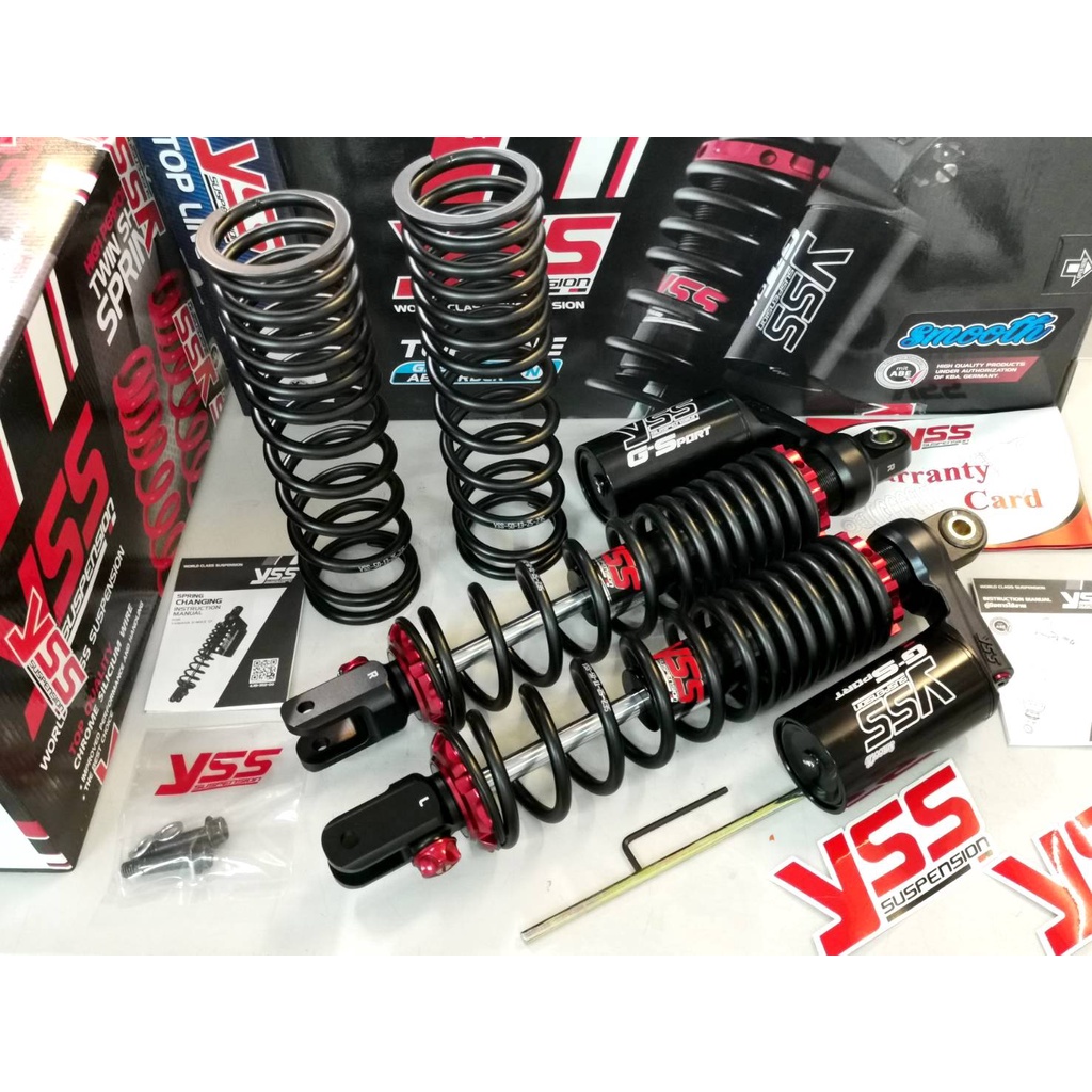 โช้ค YSS XMAX 300 GSport Black Series SMOOTH แถมสปริง บรรทุกหนัก 1 คู่ ** pre order **