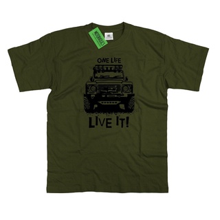 [S-5XL] ขายดี เสื้อยืดลําลอง แขนสั้น พิมพ์ลาย Defender 90 110 One Life Live It Off Road สไตล์อังกฤษ คลาสสิก สําหรับผู้ชา