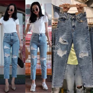 JH1789#ยีนส์ทรงบอย มีS-XL#jeans house