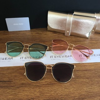 Eyewear_by.tm แว่นกันแดด ทรงแคทอาย  รุ่น Rassine  สีเขียว , ดำ , ชมพู