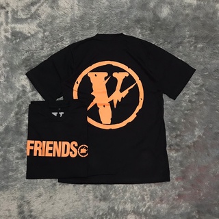 เสื้อยืด ลาย Vlone X FRAGMENTS FREINDS สีดํา ของแท้