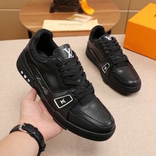 Black L/V Mens Shoes TRAINER Sneakers Fashion Mens Shoes Korean Style