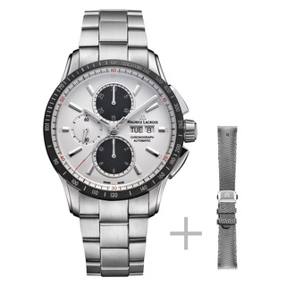 (ประกันศูนย์ไทย 2 ปี) MAURICE LACROIX PONTOS S Chronograph 43mm Automatic รุ่น PT6038-SSL22-130-1 (White)