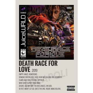 โปสเตอร์ ลายปกอัลบั้ม Death Race ศิลปิน Juice World