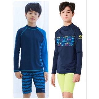 มาใหม่.ชุดว่ายน้ำเด็กโต เซต 3 ชิ้น4XL-7XL มีหมวกด้วย รหัส 214