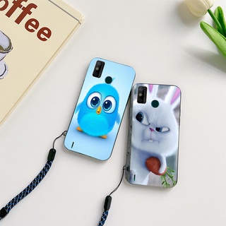 Cartoon Tecno Spark 6 GO 6Air 7 7P 7Pro Spark7Pro Spark7 Spark6GO Spark6Air Cover Panda Minions Doraemon Printed Case With Strap