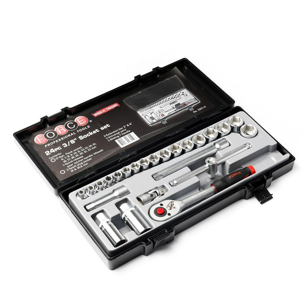 3251-5 ชุดลูกบ๊อกซ์ 6เหลี่ยม 3/8" 24ชิ้น