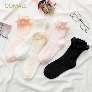 Qqmall Kawaii Lolita ถุงเท้าข้อสั้นผ้าฝ้ายลายหัวใจน่ารักหลากสีสันสําหรับผู้หญิง