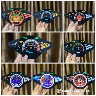 แผ่นไมล์ เวฟ125 LED/วาฬ   #น้ำหมึกญี่ปุ่นแท้ 100% (สั่งทำได้ทุกรุ่น)