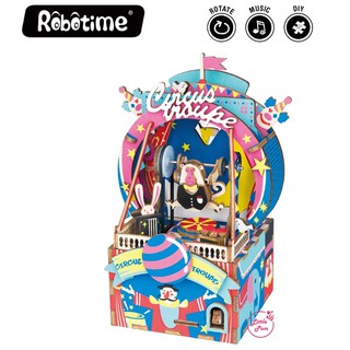 💥กล่องดนตรีไขลาน เคลื่อนไหวได้ DIY Music Box Robotime - Amusement Park สวนสนุกหรรษา