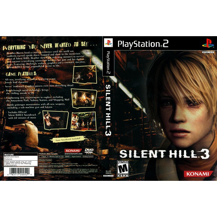 SILENT HILL 3 [PS2 US : DVD5 1 Disc]