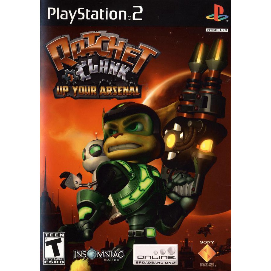 Ratchet & Clank: Up Your Arsenal PS2 แผ่นเกมส์PS2 เกมเพล2 แผ่นplay2