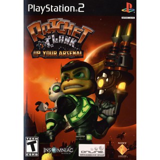 Ratchet &amp; Clank: Up Your Arsenal PS2 แผ่นเกมส์PS2 เกมเพล2 แผ่นplay2