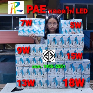 kid.d แสงขาว PAE หลอดไฟปิงปอง LED ขั้ว E27 ใช้ไฟฟ้า220V หลอดไฟขั้วเกลียว 5W,7W,9W,13W,15W,18W,LED ประหยัดพลังงาน