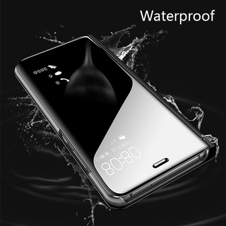 For Samsung Galaxy S10 Lite / Note 10 Lite Flip Cover Case Acrylic Plating Flip Smart View Mirror Phone Case