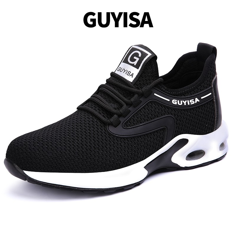 Guyisa รองเท้านิรภัยผู้ชาย Steel Toe พร้อมส่ง anti-smash และ anti-stab