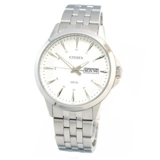 CITIZEN Quartz Mens Watch Silver/White สายสเตนเลส รุ่น BF2010-54A