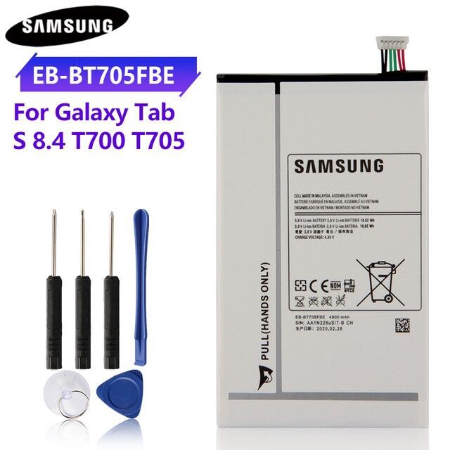 แบตเตอรี่ Samsung GALAXY Tab S 8.4 T700 T705 battery EB-BT705FBC EB-BT705FBE 4900mAh