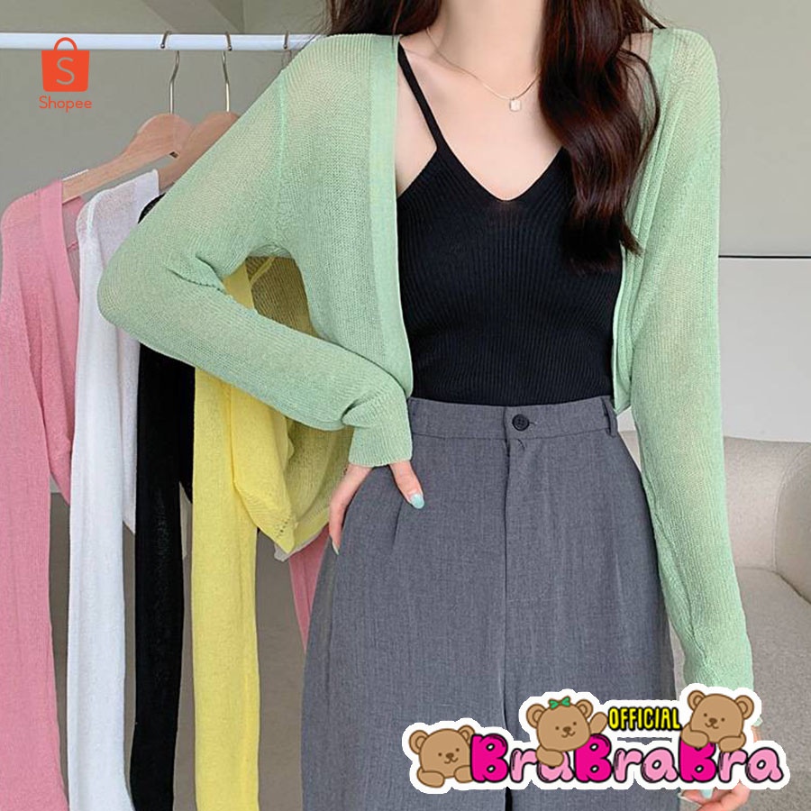 [ส่งจากไทย] 𝑩𝒓𝒂𝑩𝒓𝒂𝑩𝒓𝒂 #f-117 เสื้อคลุม ผ้าไหมพม สีพาสเทล