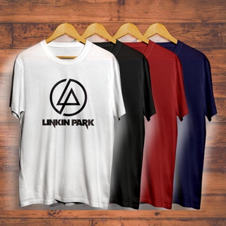 เสื้อยืด คอกลม พิมพ์ลาย Linkin Park