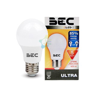 BEC หลอด LED Ultra 5W Warm White แสงทอง E27