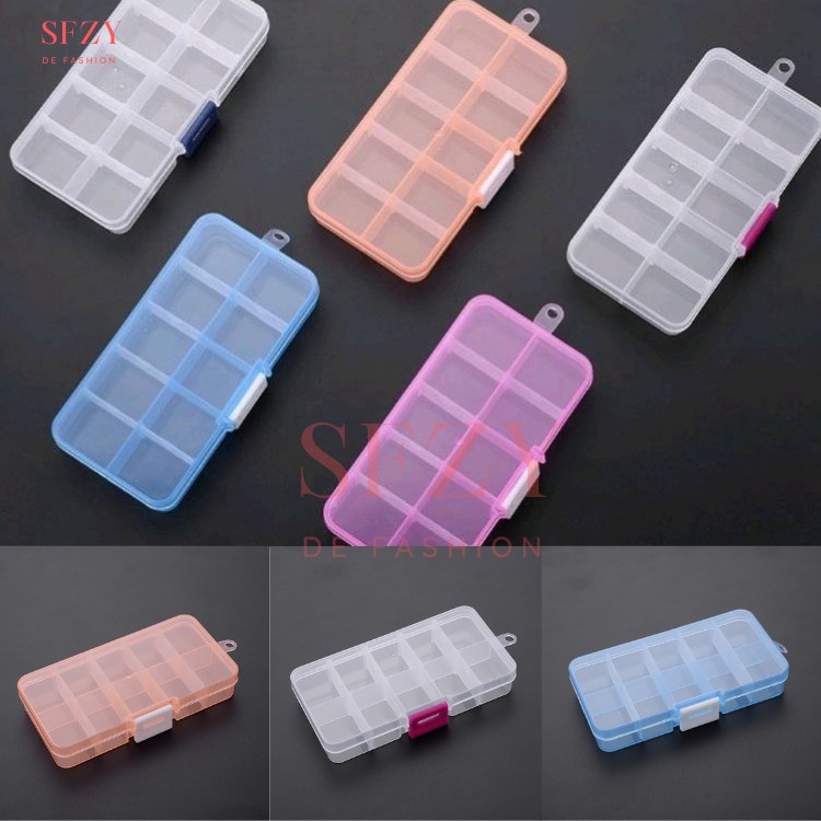 กล่องเก็บเครื่องประดับ 10ช่อง ปรับได้ กล่องเก็บของ กล่องอเนกประสงค์ สำหรับสร้อยคอ แหวน ต่างหู ยา ลูกปัด หูฟัง X1 - รูปที่ 5