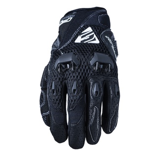 FIVE Advanced Gloves - STUNT EVO AIRFLOW Black/White - ถุงมือขี่รถมอเตอร์ไซค์