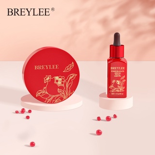 COD BREYLEE  มาส์กตาทับทิม 60ชิ้น/30 คู่ + เซรั่มทับทิมลบจุดด่างดำ30 มล.whitening face serum feye mask