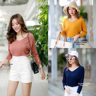 Gi-ants​ เสื้อคอวีแขนยาวจั้ม​ ทรงปีก ค้างคาว  เนื้อผ้า:Rayon spendex​  CARDIGAN_NISTA