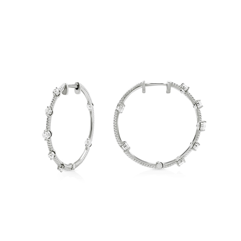 Jewellista ต่างหู Luella เงินแท้ 925 ประดับพลอย CZ