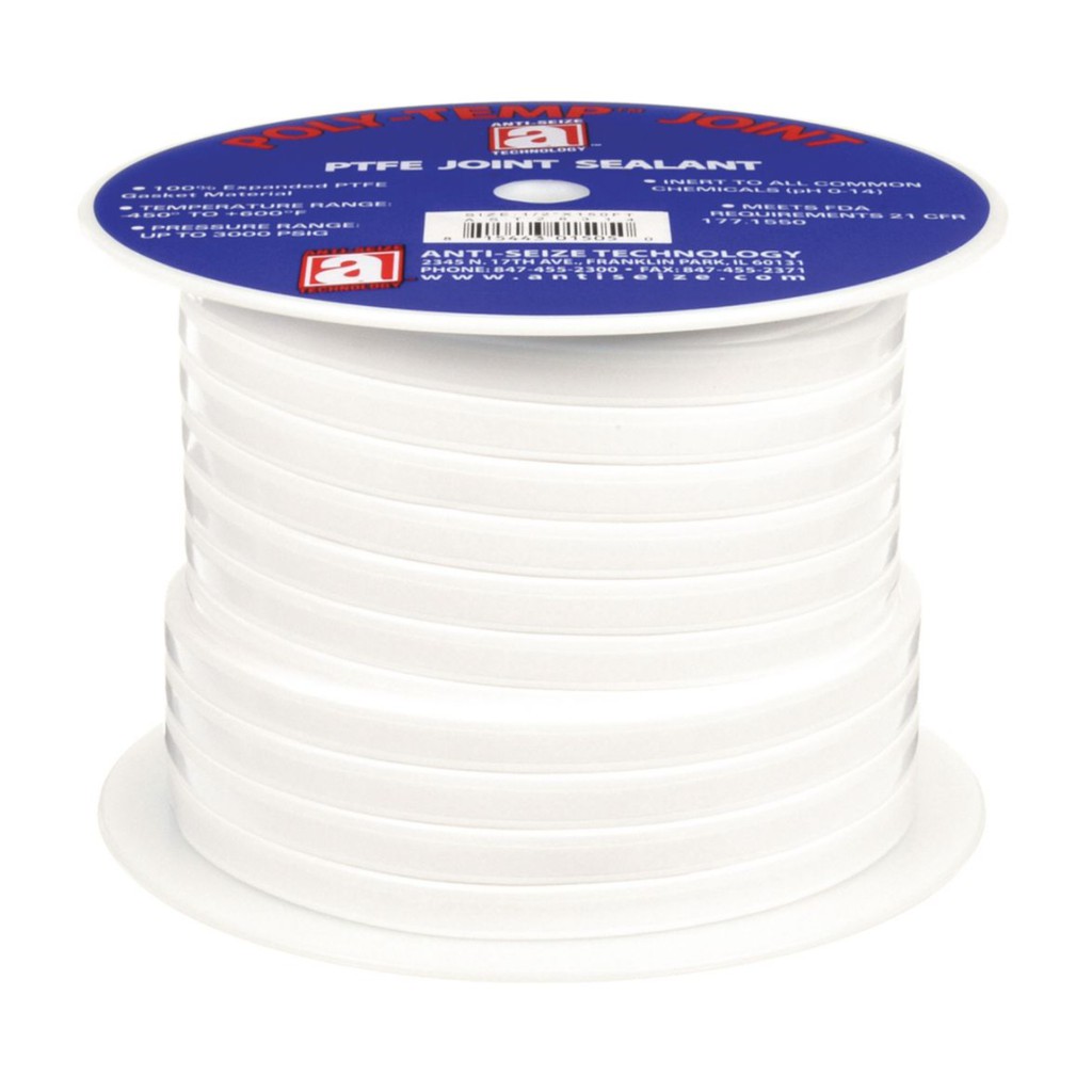 ANTI-SEIZE 28314 Joint Sealant Tape, PTFE, 0.45 to 0.55sg, compressed to 2.0 to 2.1sg, 1/2 in Width