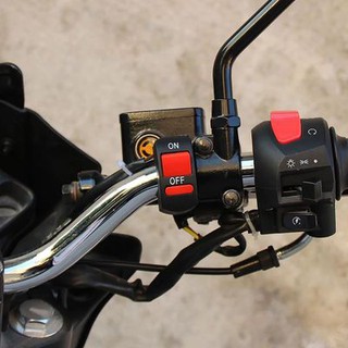 สวิทช์ รถจักรยานยนต์ Universal Handlebar สวิทช์ ON OFF ปุ่มสำหรับ Moto มอเตอร์ ATV จักรยาน DC12V/10A สีดำ