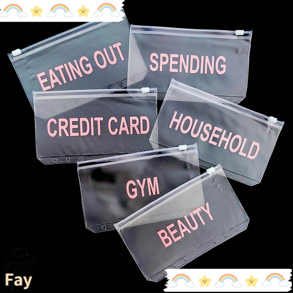 FAY A6 For Financial Management Binder Pockets Envelopes Cash Envelope ...