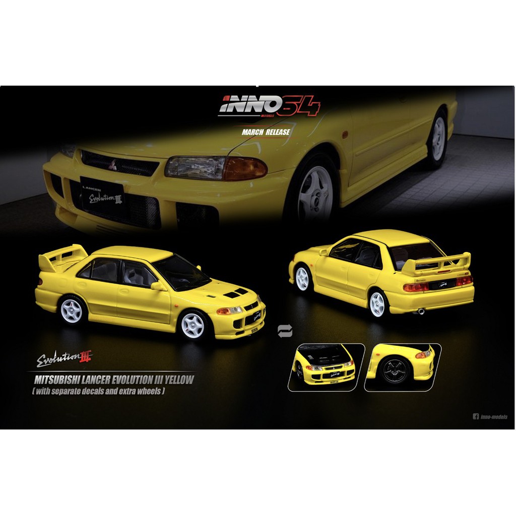 Inno สติ๊กเกอร์สําหรับตกแต่งล้อรถยนต์ 1 / 64 Mitsubishi ...