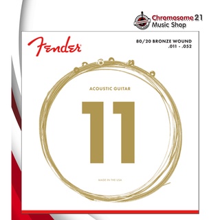 สายกีตาร์โปร่ง Fender เบอร์.011 - .052 รุ่น 70CL