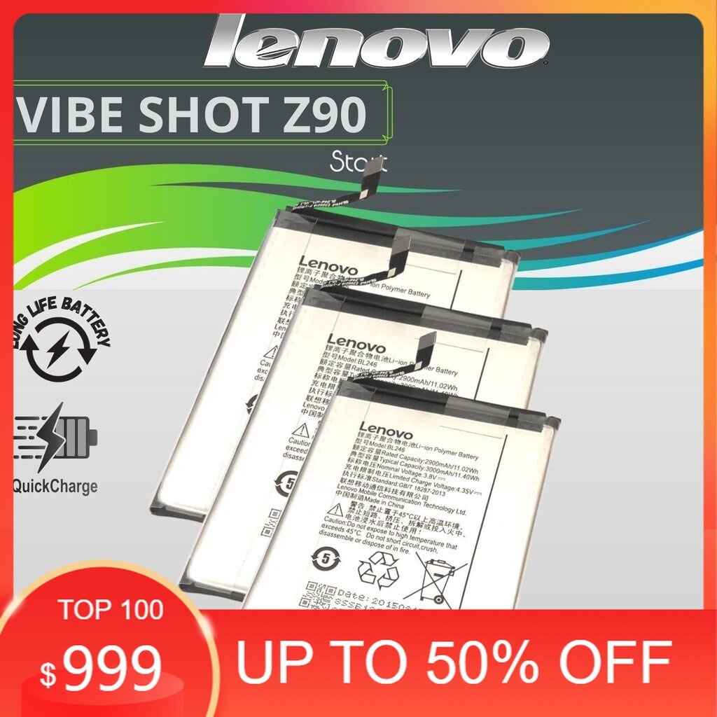 แบตเตอรี่ LENOVO VIBE SHOT Z90 รุ่น;  BL246