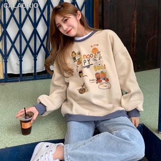 เสื้อกันหนาว SNOOPY น่ารักๆ (เนื้อผ้าหนานุ่ม) เสื้อกันหนาวแขนยาว เสื้อสเวตเตอร์ เสื้อสเวตเตอร์ผู้หญิง