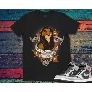 T-shirt  เสื้อยืด พิมพ์ลาย IM Surrounded By s Scar The Lion King Disney ของขวัญ สําหรับผู้ชายS-5XL