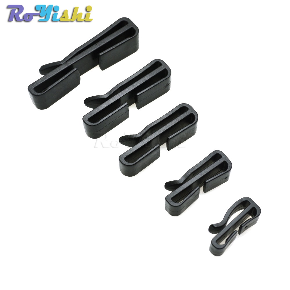 10 ชิ้น/แพ็คสีดํา Quick Slip Keeper หัวเข็มขัดคลิป Slider สําหรับกระเป๋าเป้สะพายหลังปรับสายรัด Webbing