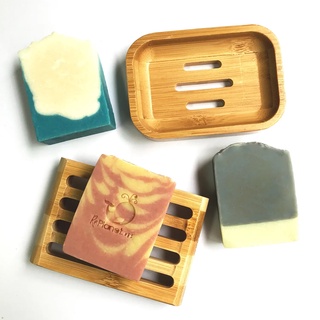 RePlanetMe Bamboo Soap Tray ที่วางสบู่ไม้ไผ่ (12.5 x 8 x 2 cm)