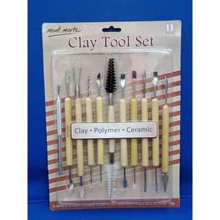 Mont  Marte  Clay  Tool  Set  ชุดอุปกรณ์ไม้ปั้น 11 ชิ้น    สำหรับใช้ในการเรียนการสอนวิชาวิจิตรศิลป์ ศิลปกรรม