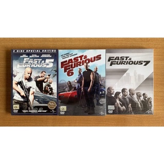 DVD : Fast &amp; Furious 5, 6, 7 เร็ว...แรงทะลุนรก [มือ 1 ปกสวม] Paul Walker / Vin Diesel ดีวีดี หนัง แผ่นแท้